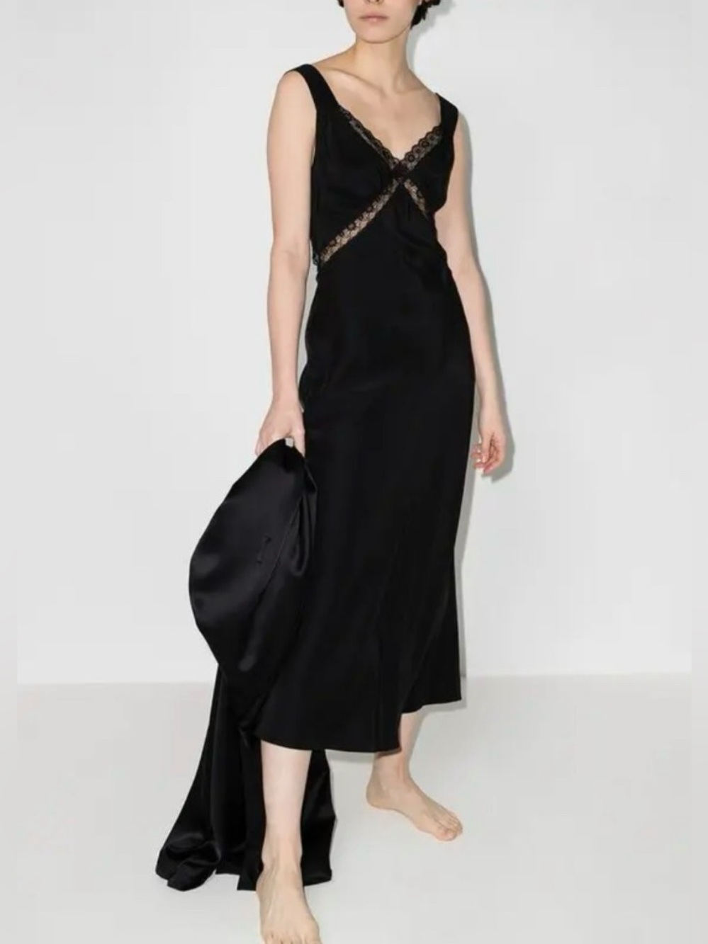 🖤 Reformation Provence Lace-Insert Silk Midi Dress | NWOT | $280 Retail 🖤